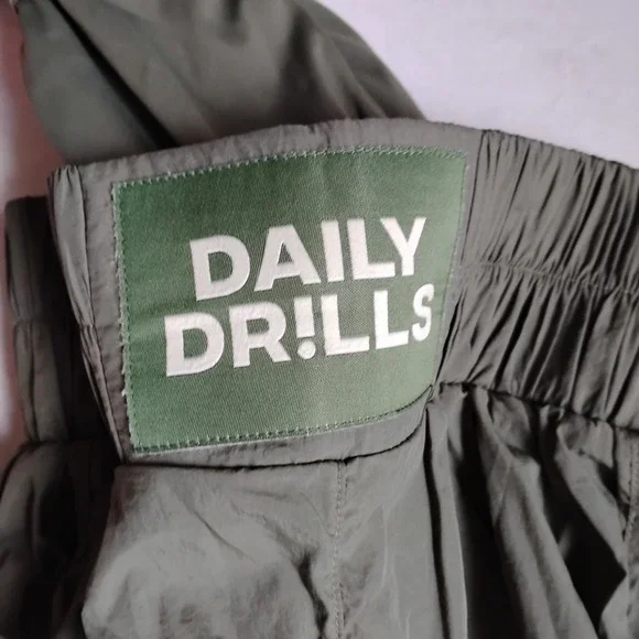 Daily Drills Shorts Small Bounce Green Pull On Lined Nylon Athletic Preppy - Picture 9 of 10